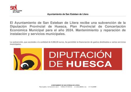 Imagen El Ayuntamiento de San Esteban de Litera recibe una subvención de la...